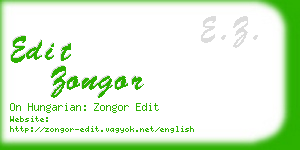 edit zongor business card